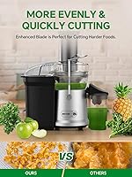 Vista 5 de Juicer, 1200W Juicer Machine with 3" Feed Chute for Whole Fruits and Vegs, Dual Speeds Centrifugal Juice Extractor Maker with Heavy Duty Full Copper