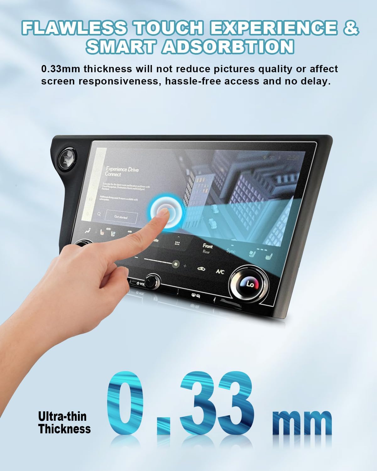 CDEFG UPGRADED Matte Anti Glare for 2024 2025 2026 Lexus GX 550 Screen Protector, Tempered Glass 14" Touchscreen [No Glare & Fingerprint] for GX550 (Premium/Luxury/Overtrail) Accessories 9H