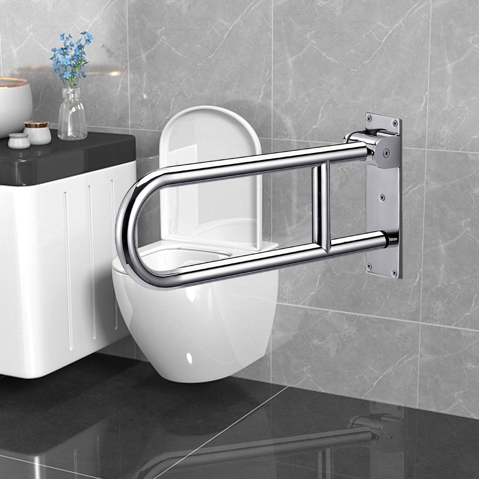 Yosoo Health Gear Barras de Agarre para Discapacitados Rieles Barra de Seguridad para Baño de Acero Inoxidable Pulido 304 20 X 60 Cm Riel de Soporte Montado en la Pared para Personas Mayores Bañera