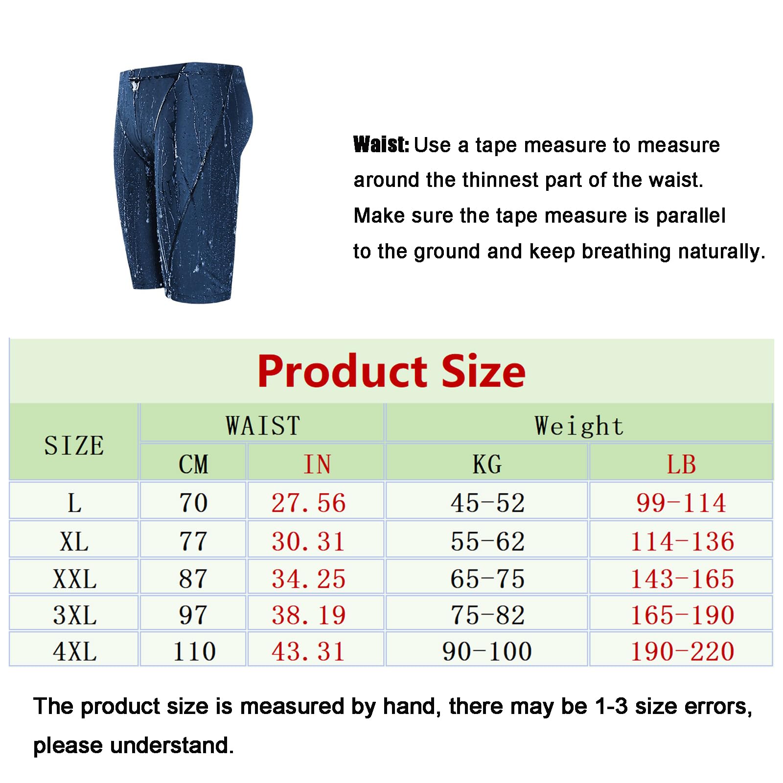 Męski standardowy strój kąpielowy Jammer Quick Dry Athletic Swimwear Treningowy strój kąpielowy ze sznurkiem