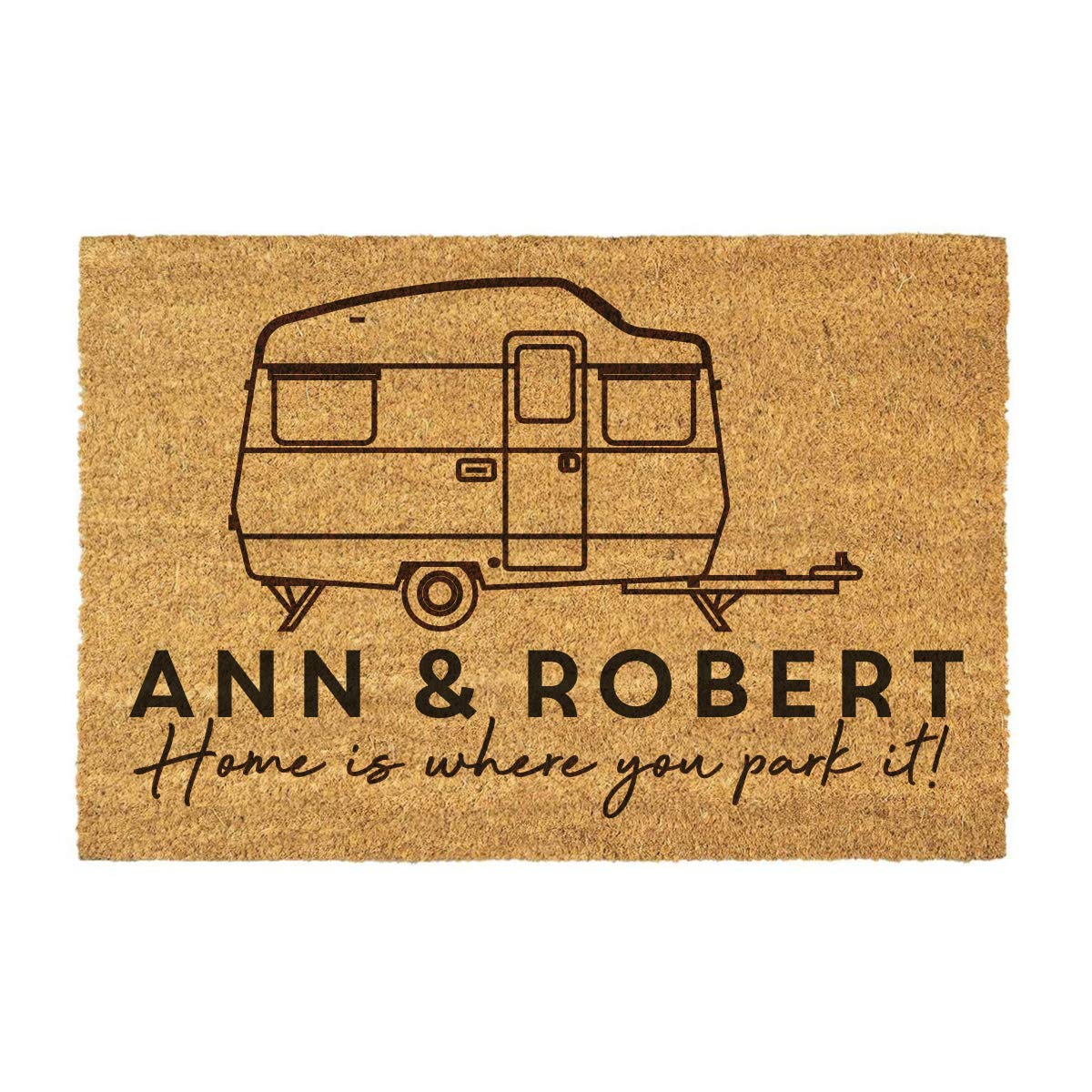 Personalised Caravan Doormat Travel Gift For The Home Handmade Amazon