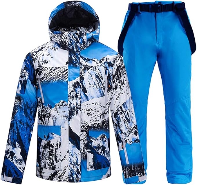 Men Ski Suit Snow Skiing Set Camouflage Thermal Waterproof