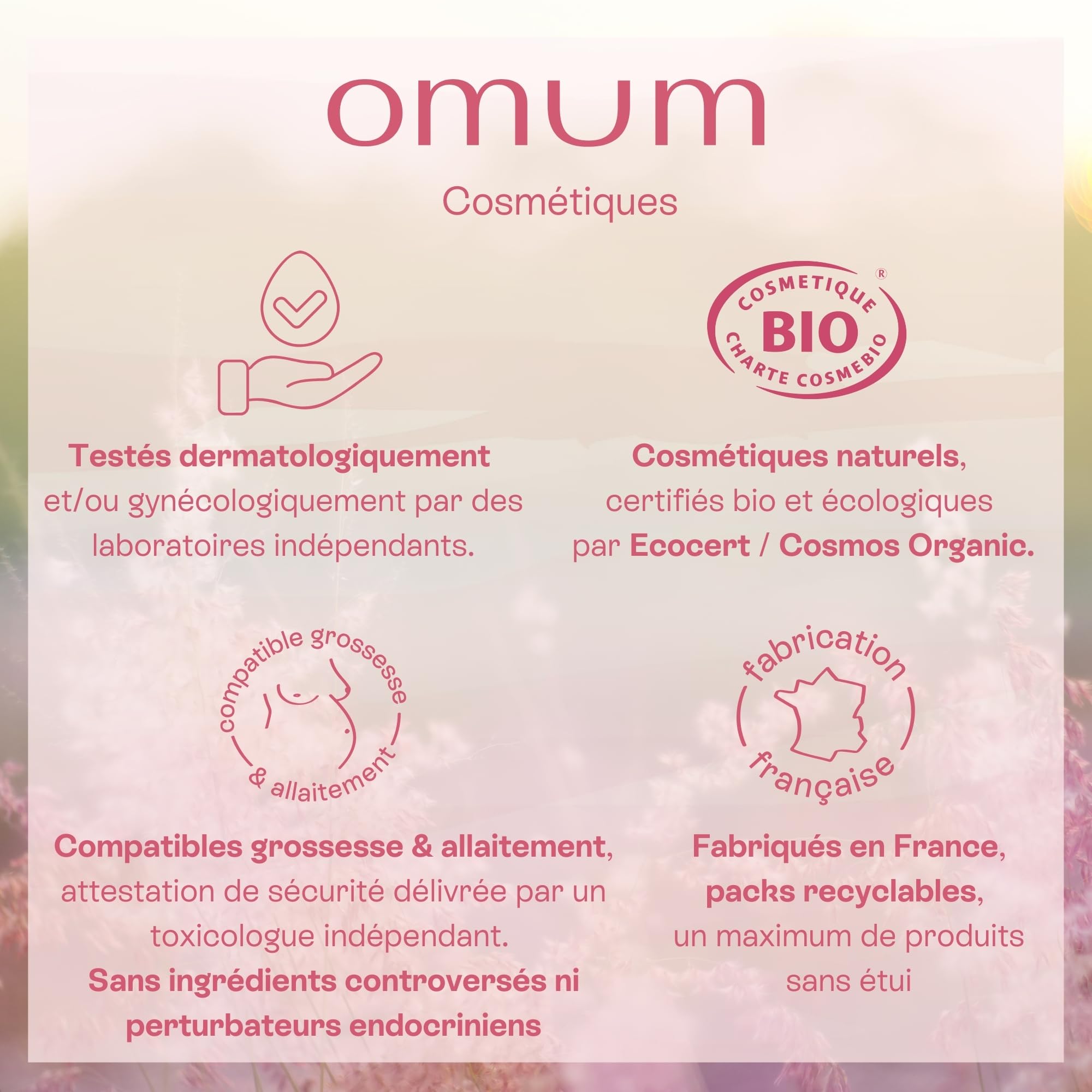 OMUM - La Surdouée Duo Crème et Huile - Prévention vergetures - Protège, régénère la peau, prévient la formation des vergetures - Compatible grossesse dès 1er mois - Vegan - 150 ml et 100 ml