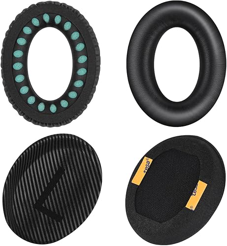 Miniatura 4 de Ainiv 1 par de almohadillas de repuesto para QuietComfort 35 (QC35) y Quiet Comfort 35 II (QC35 II), auriculares de cuero suave, almohadillas de