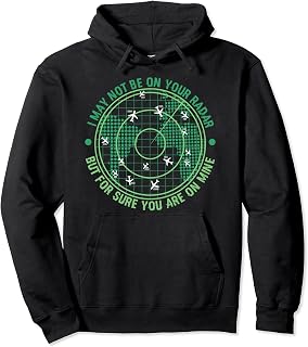 Pilot Airport Gift Airplane Flyer Radar Pullover Hoodie