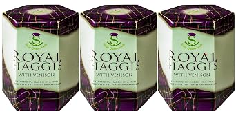 3 Pack Scottish Royal Haggis in a Can with Venison - Canned Haggis Food Scottish Gifts Scotlands National Dish