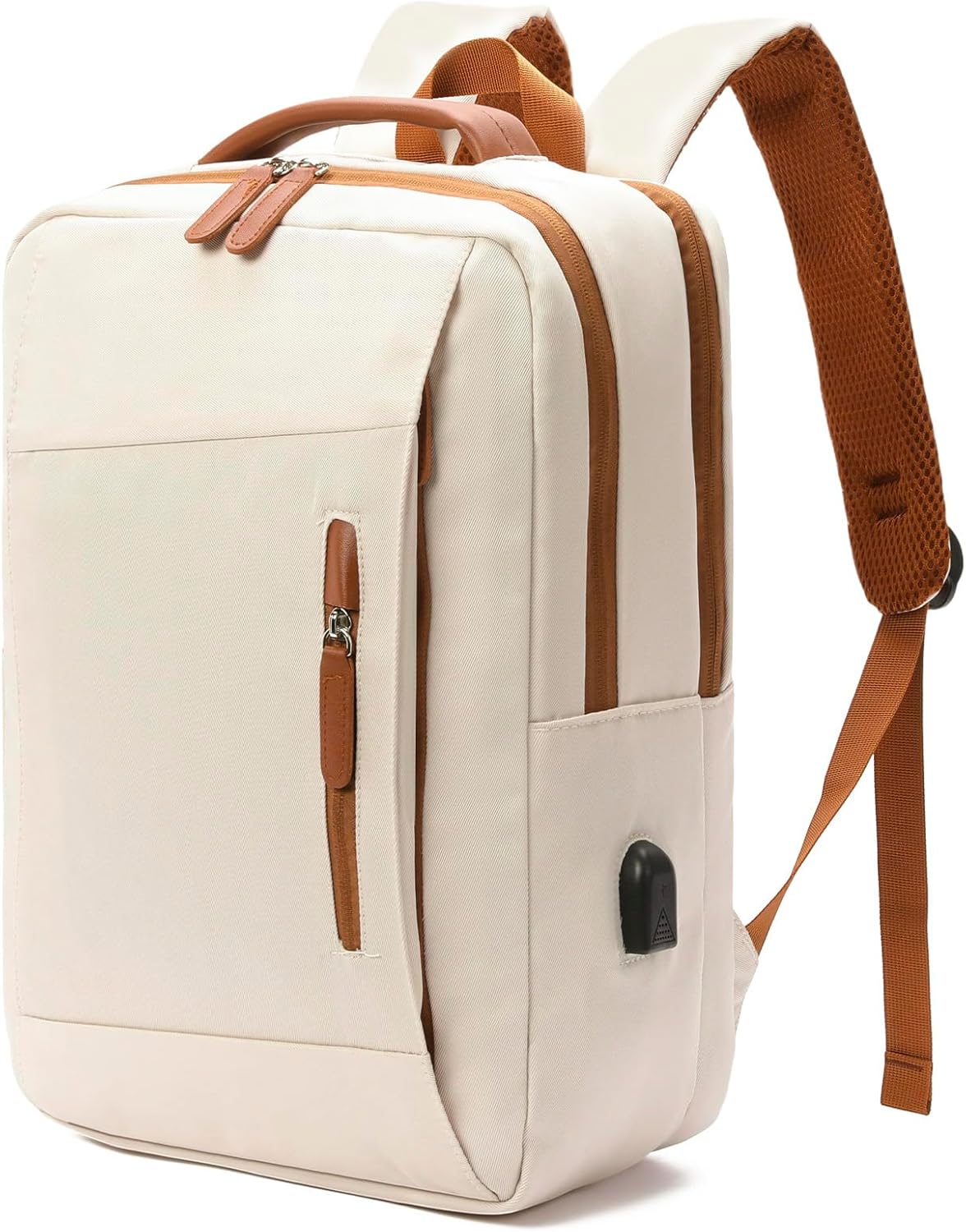 GAEKEAO Laptop Backpack 15.6 Inch Travel Backpack with USB Charging Port Lightweight Daypack Computer Bookbag for Travel Business Work College,Black