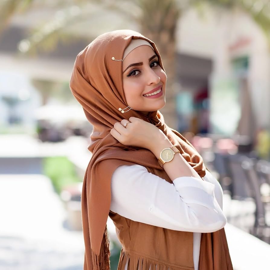 12x Muslim Scarf Hijab Clip Pearl Scarf Brooch Pin Shawl Scarf Head Scarf Holder