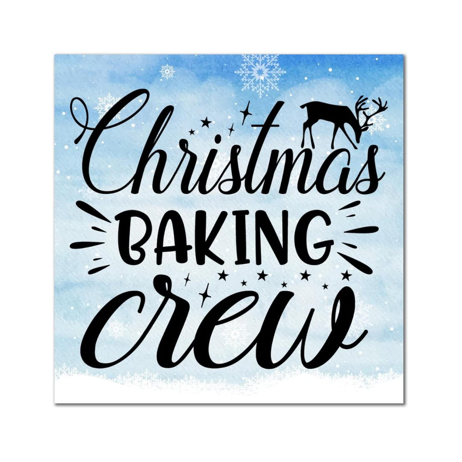 Panneau mural Let It Snow en bois pour cadeau pendaison cremaillere