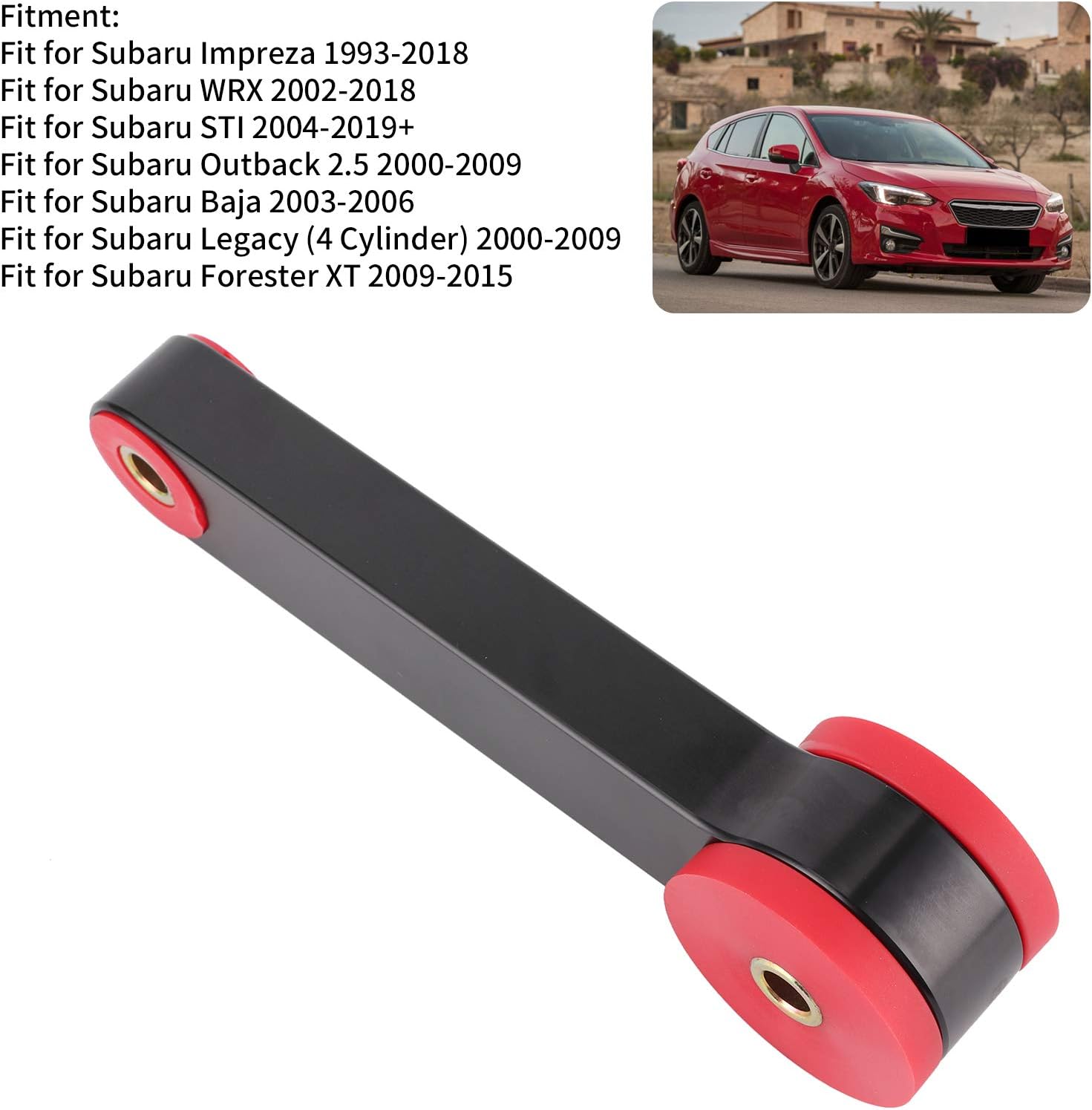 KIMISS Engine Pitch Stop Mount Aluminum Alloy Fit for Impreza 1993-2018/ WRX 2002-2018/STI 2004-2019/ Outback 2000-2009/ Baja 2003-2006/ 2000-2009 and Forester 2009-2015