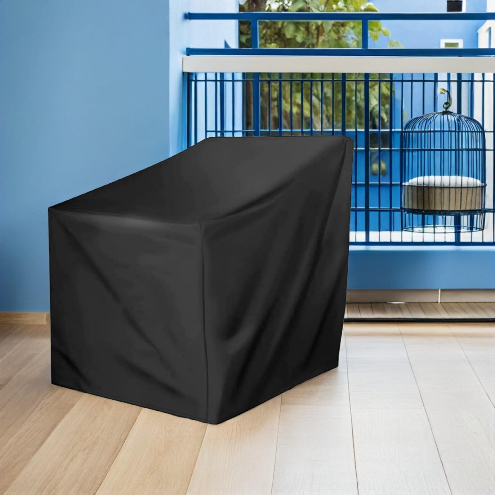 BESPORTBLE Copertura per Sedia a Dondolo in Poliestere Nero e Traspirante, per Poltrone Reclinabili da Giardino e Relax all'Aperto