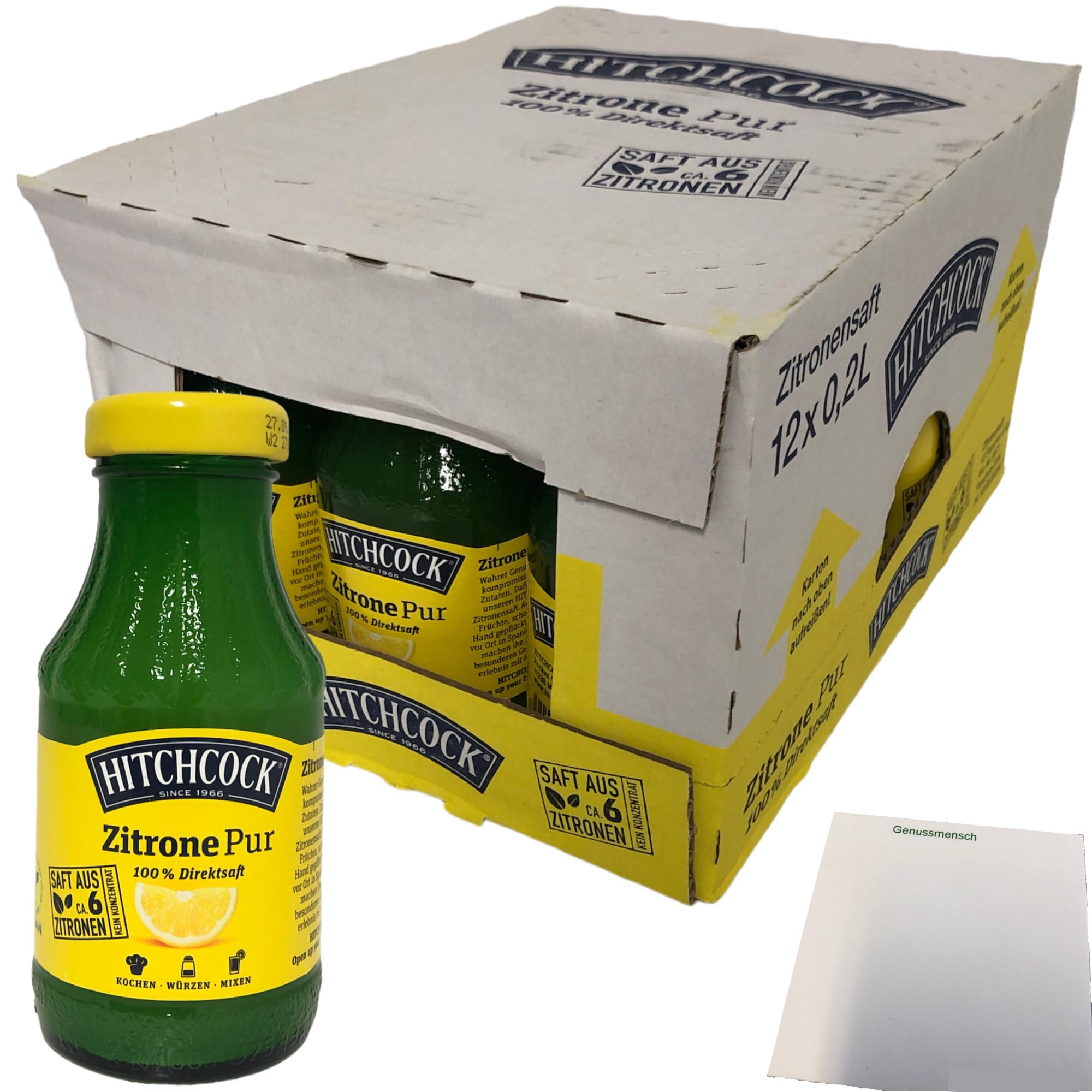 Hitchcock Zitronensaft Direktsaft 12er Pack