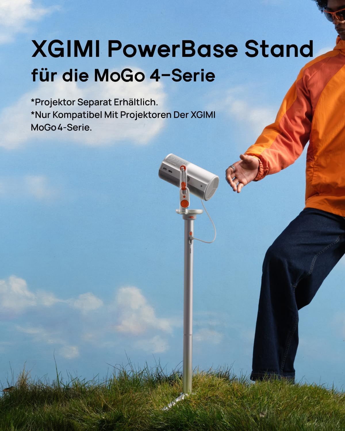 XGIMI PowerBase Support 2-en-1 Chargeur Léger Portable Compatible Projecteur MoGo 4 Series
