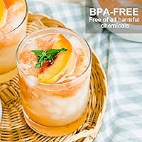 Vista 4 de Tiawudi 12 Pack Plastic cups, Clear Tumblers, 6 each: 12 ounce and 16 ounce Water Drinking Cups, Reusable Drinking Glasses Set