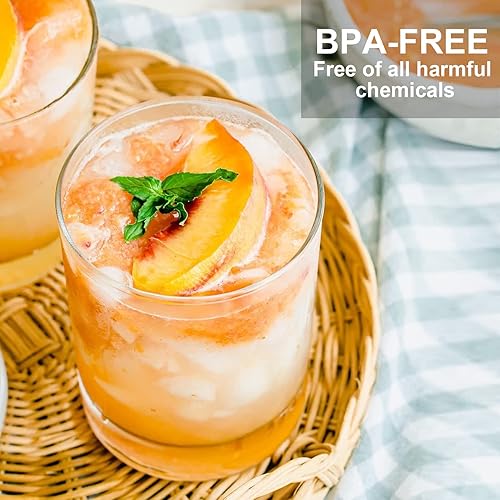 Miniatura 4 de Tiawudi Paquete de 12 vasos de plástico, vasos transparentes, 6 de cada uno: vasos de agua de 12 onzas y 16 onzas, juego de vasos reutilizables
