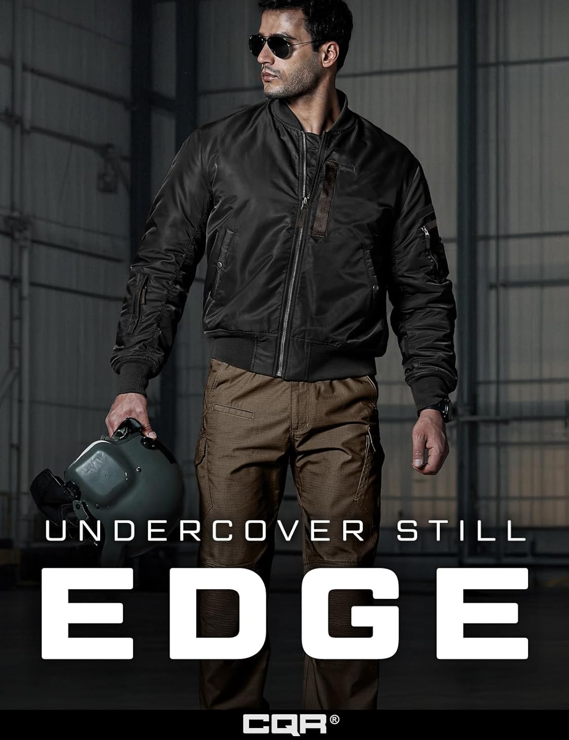 CQR Men's Casual Bomber Jacket, Outdoor Fall/Winter Zip-Up Windbreaker, Water Resistant Padded MA-1 Flight Jacket with Pocket - Image 3