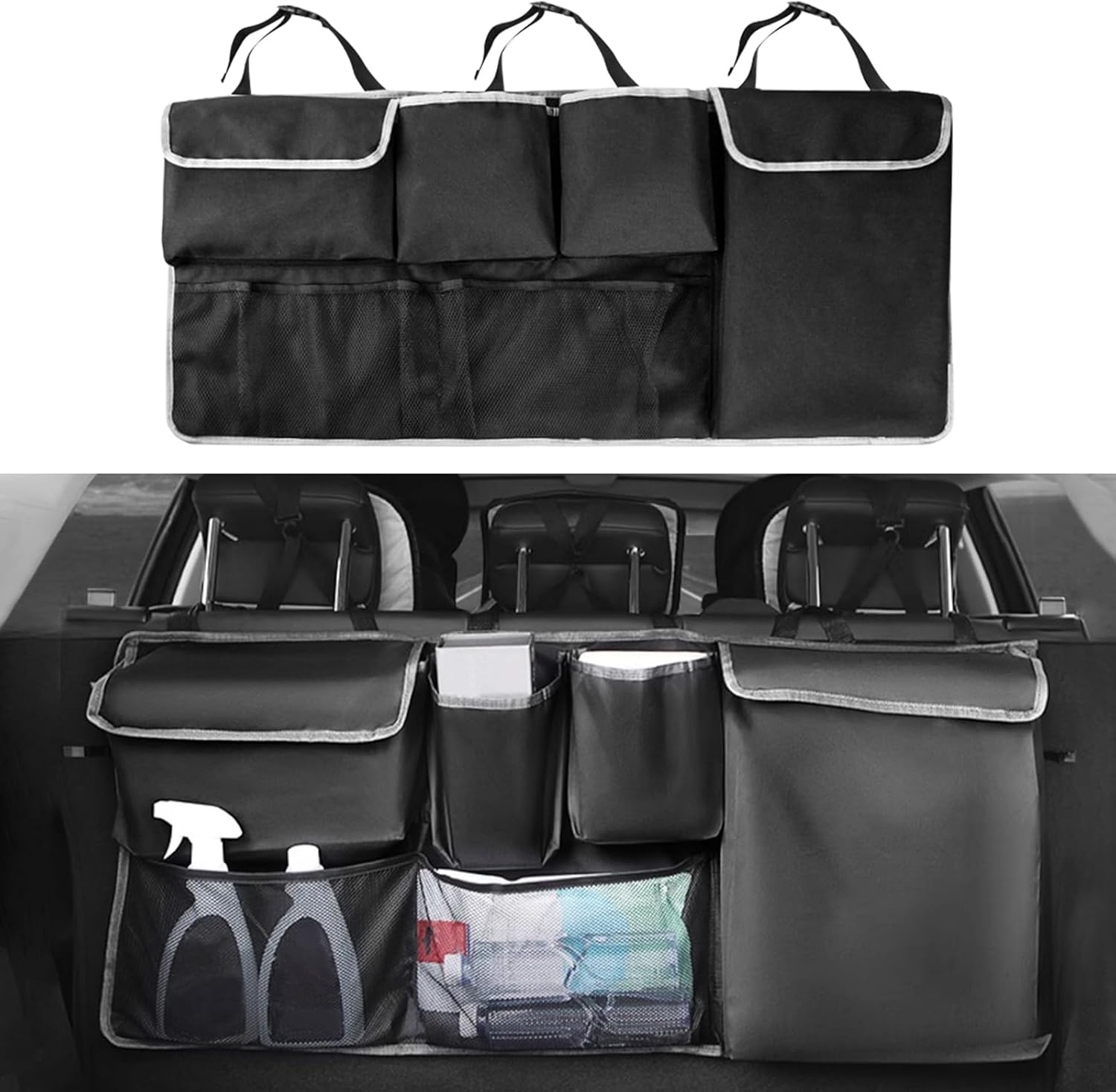 Zekrom Car Trunk Organizer, Car Back Seat Trunk Organizer, Car Trunk Hanging Bag Organizer Storage Backseat for Jeep 2000-2024 Accessories