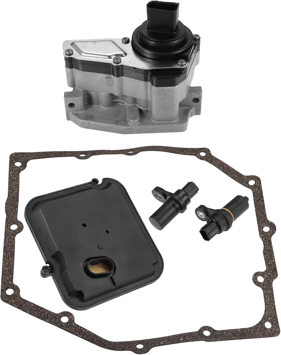 Motoforti 42RLE Transmission Shift Solenoid Block Filter Kit, for Chrysler 300 2005-2011, Plastic, 5143151AA, Black, 1 Set