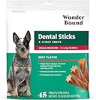 Vista 8 de Marca Yaxa – Wonder Bound Palitos dentales con sabor a pollo para perros grandes (más de 30 libras), forma de 6 crestas para control de placa