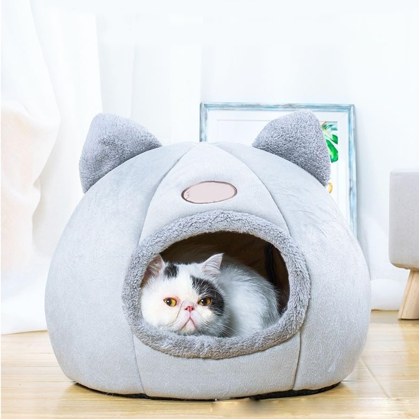 Tienda de campaña para Gatos, Cama Cueva para Gatos, casa para Gatos de Interior, Cueva cálida, Cama para Perros, casa para Mascotas,L