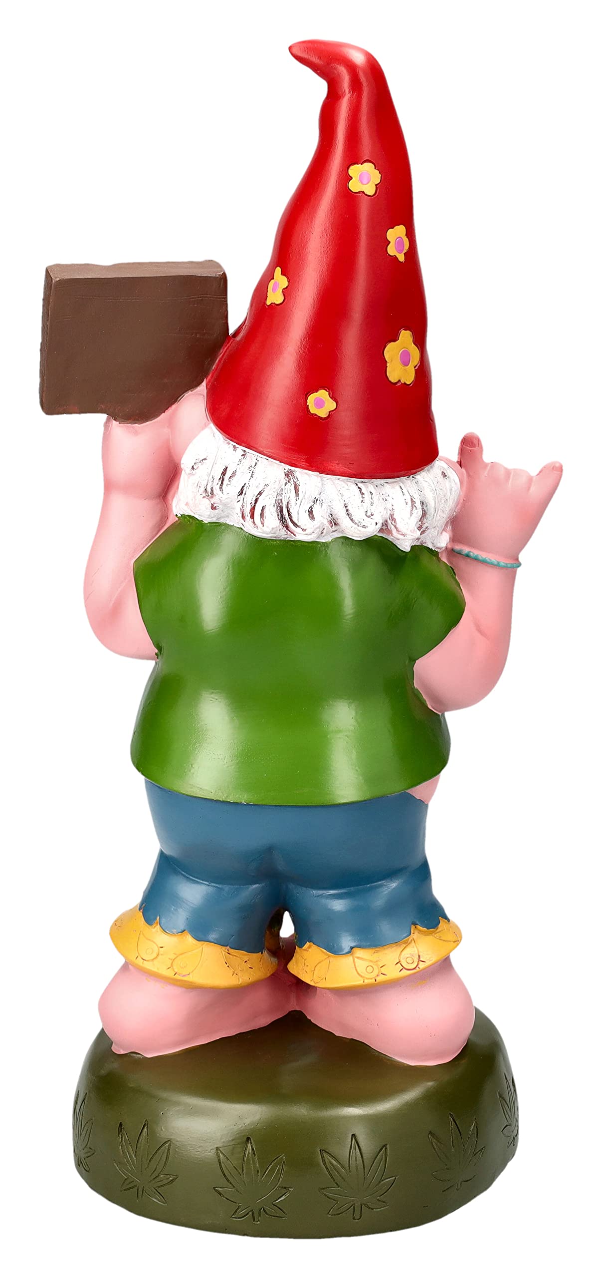Pacific Giftware Gartenzwerg Figur - Hippie Gnom Kiffer 34 cm | Garten Zwerg Statue raucht Kiffer lustig witzig