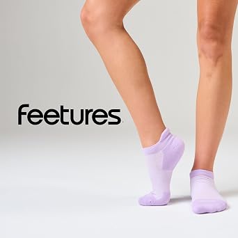 Feetures High Performance Max Cushion Ankle Sock - Tab Socks for Women & Men with Heel Tab
