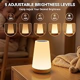 Auxmir Night Light, LED Touch Bedside Table Lamp, Remote Control Dimmable Light with RGB Color Changing, USB Rechargeable, Portable Lamp for Children, Kids, Bedroom, Living Room, Camping - 3