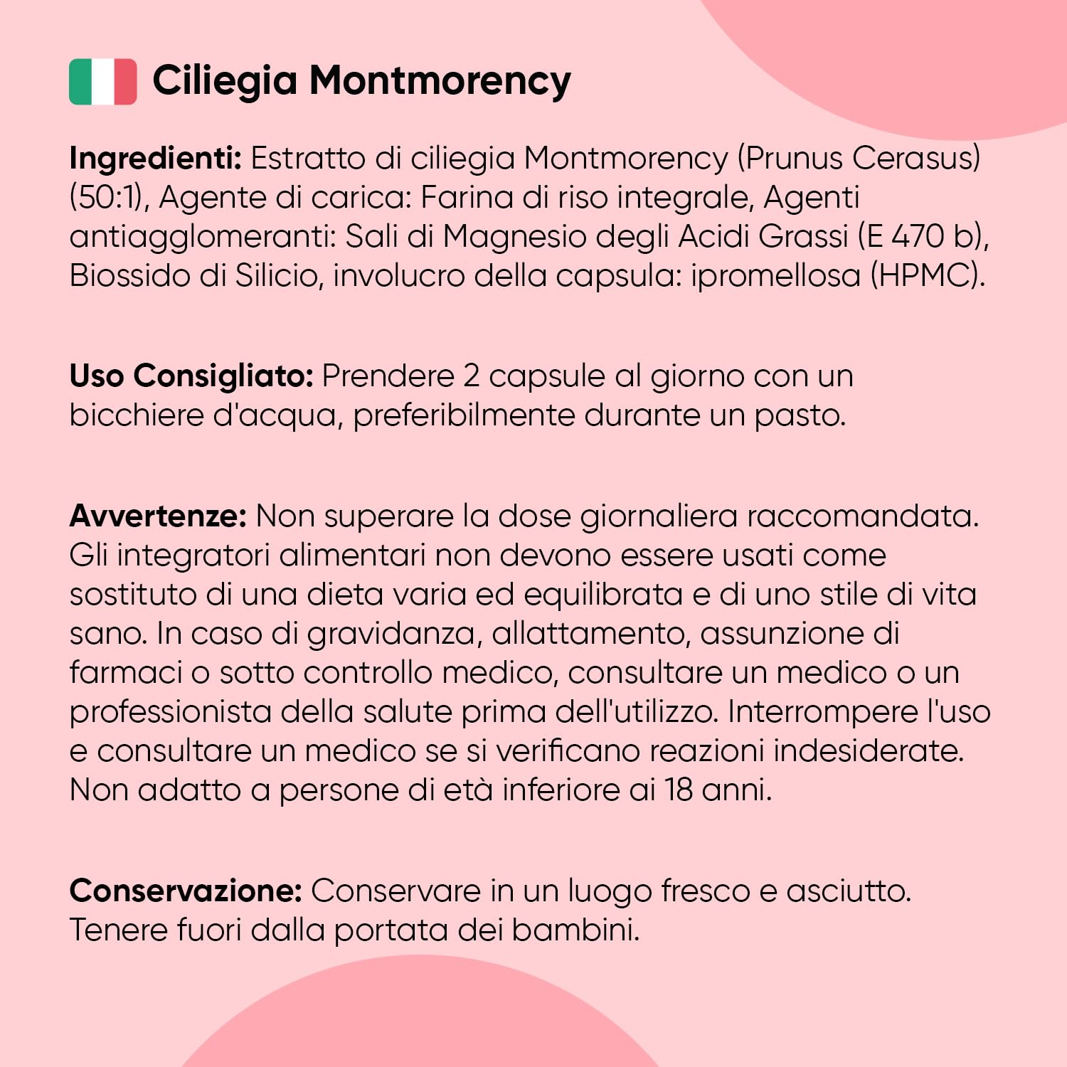 Montmorency Cherry in 180 Capsule Vegane, 6000mg per Dose (3 Mesi di Scorta), Estratto 50:1 di Ciliegia Prunus Cerasus, Integratore Cherry Montmorency Senza Glutine né OGM, Prodotto nel Regno Unito