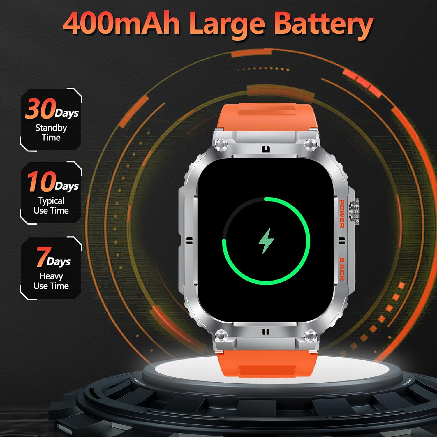 FVH Orologi Militari Intelligenti Impermeabili Da Uomo, 1,96 Smartwatch Robusto Per Sport allAperto HD Da, Con Risposta Bluetooth Effettua Chiamate, Fitness Tracker, Monitor Del Sonno, Android iOS FVH Orologi Militari Intelligenti Impermeabili Da Uomo, 1,96 Smartwatch Robusto Per Sport allAperto HD Da, Con Risposta Bluetooth Effettua Chiamate, Fitness Tracker, Monitor Del Sonno, Android iOS