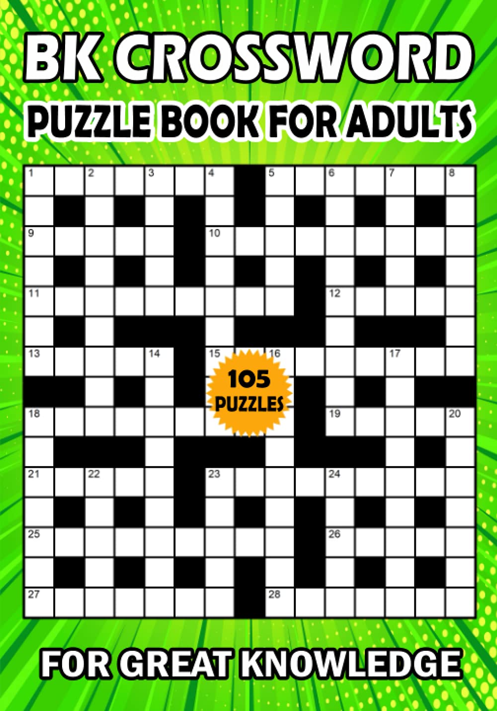 For great knowledge: Crossword book for adults 3 - Cryptic crossword book for adults with 105 puzzle medium difficulty