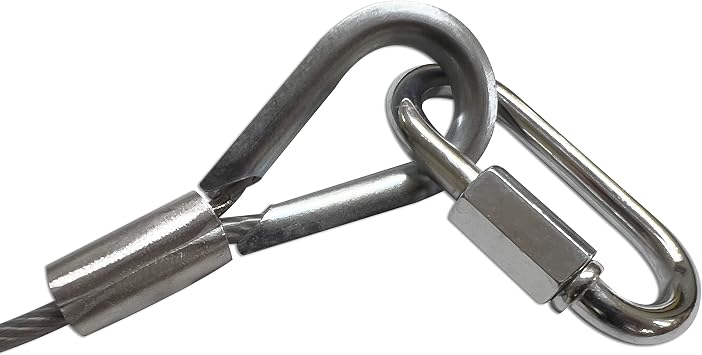 GORILLA-LIFT Genuine Nylon Coated Cable and Quick Link Two Pack