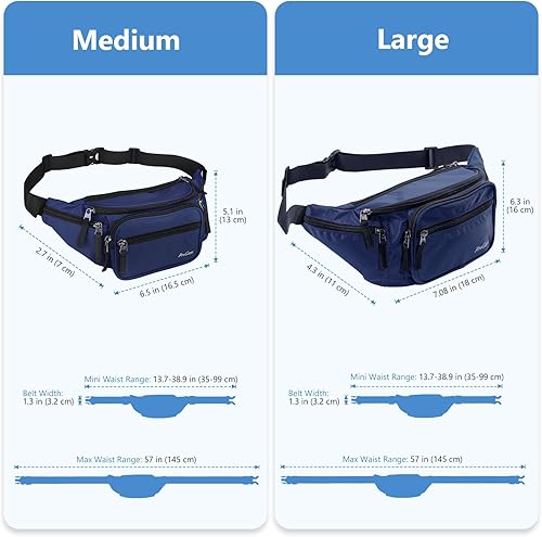 Vista 11 de ProCase Riñonera para hombres y mujeres, riñonera para viajes, senderismo, correr, deportes al aire libre
