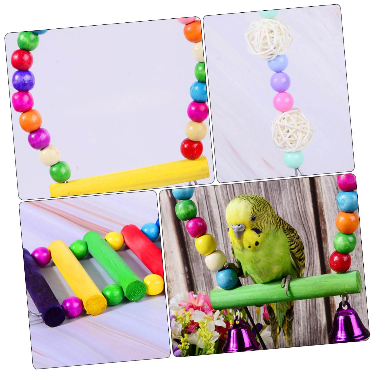 5pièces Jouets à Mâcher pour Oiseaux Perroquets et Animaux de Compagnie