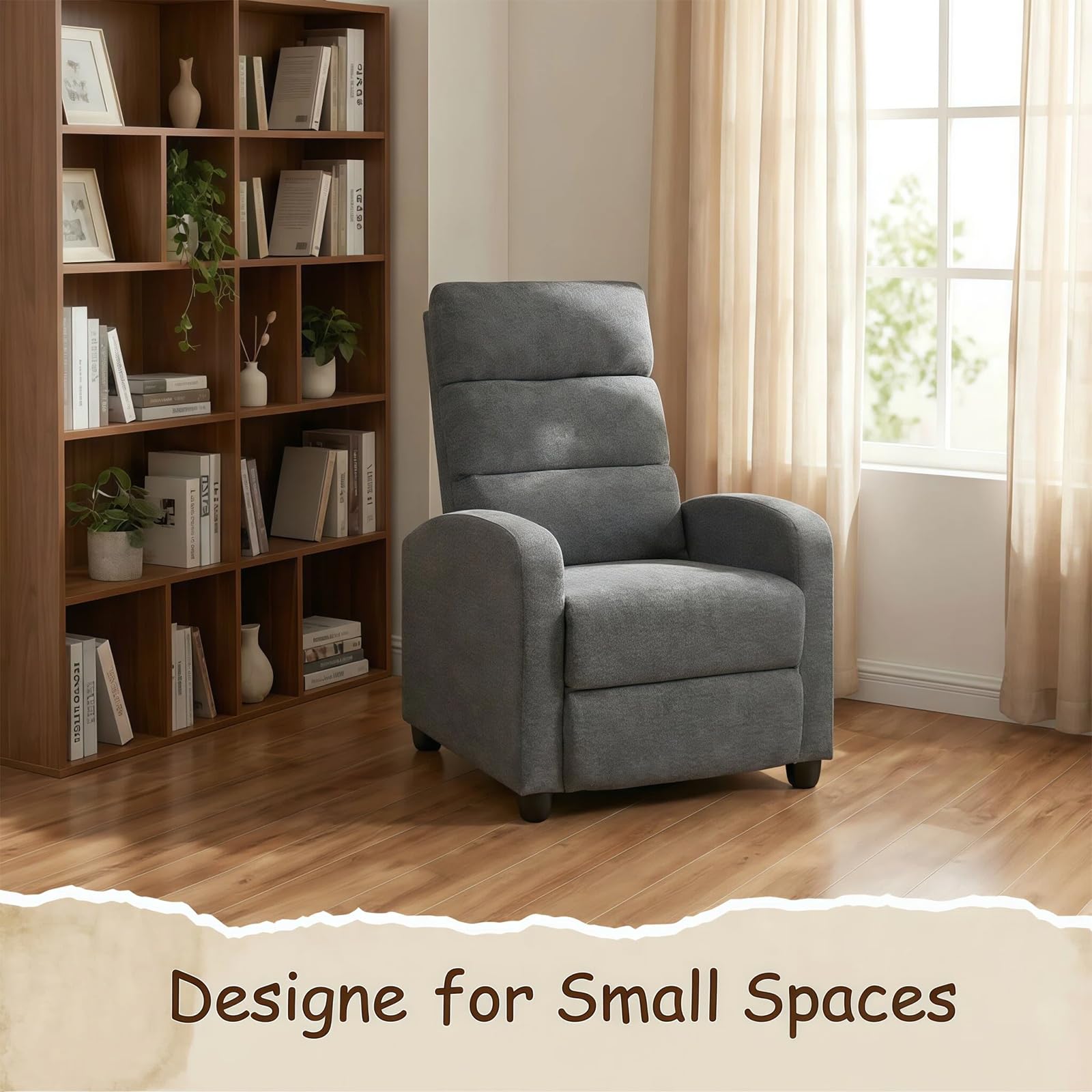 Amazon.com: Furnimart Small Manual Recliner Chair for Compact
