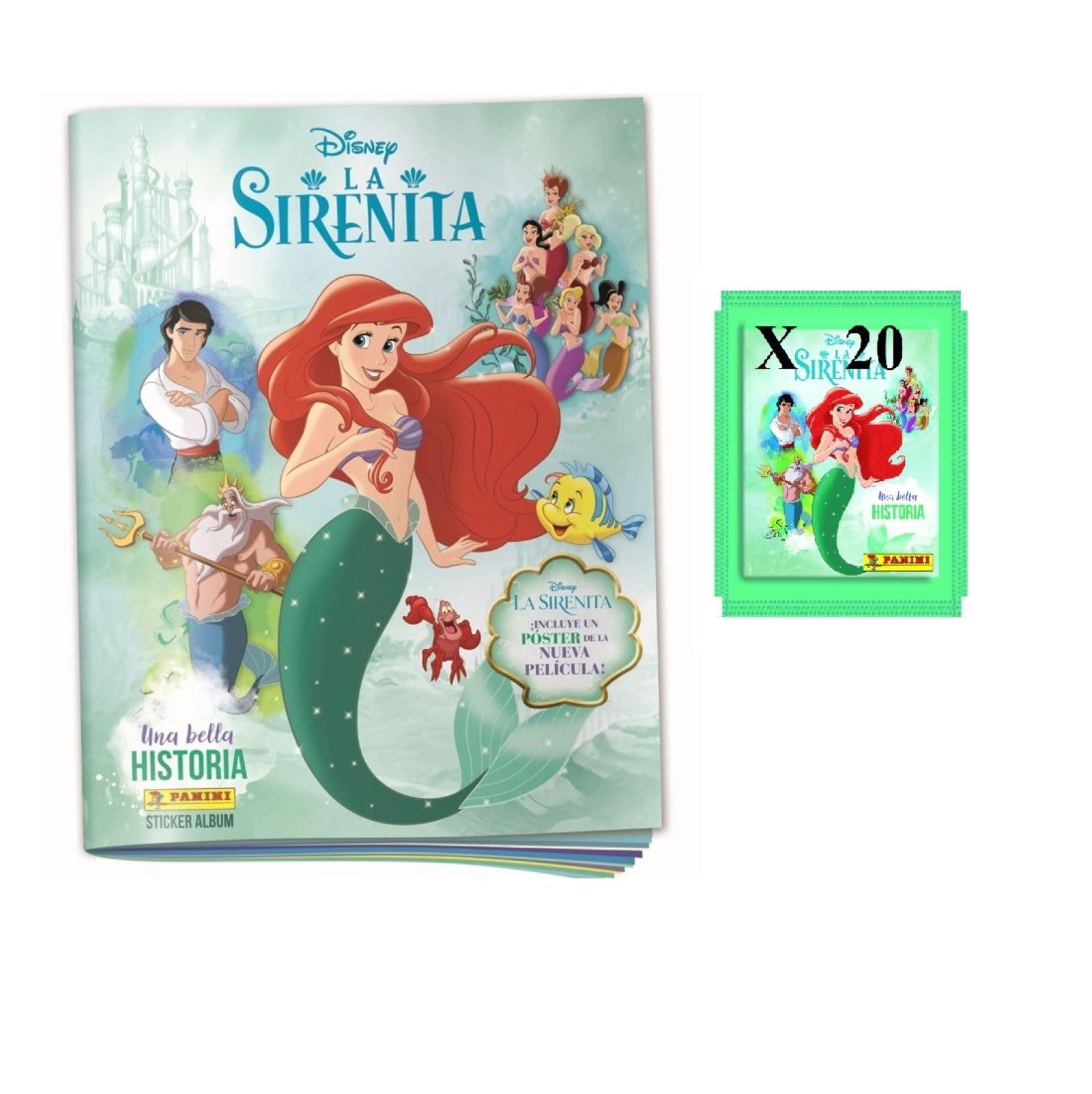 LA SIRENITA lote album para cromos 2023 vacio + 20 sobres