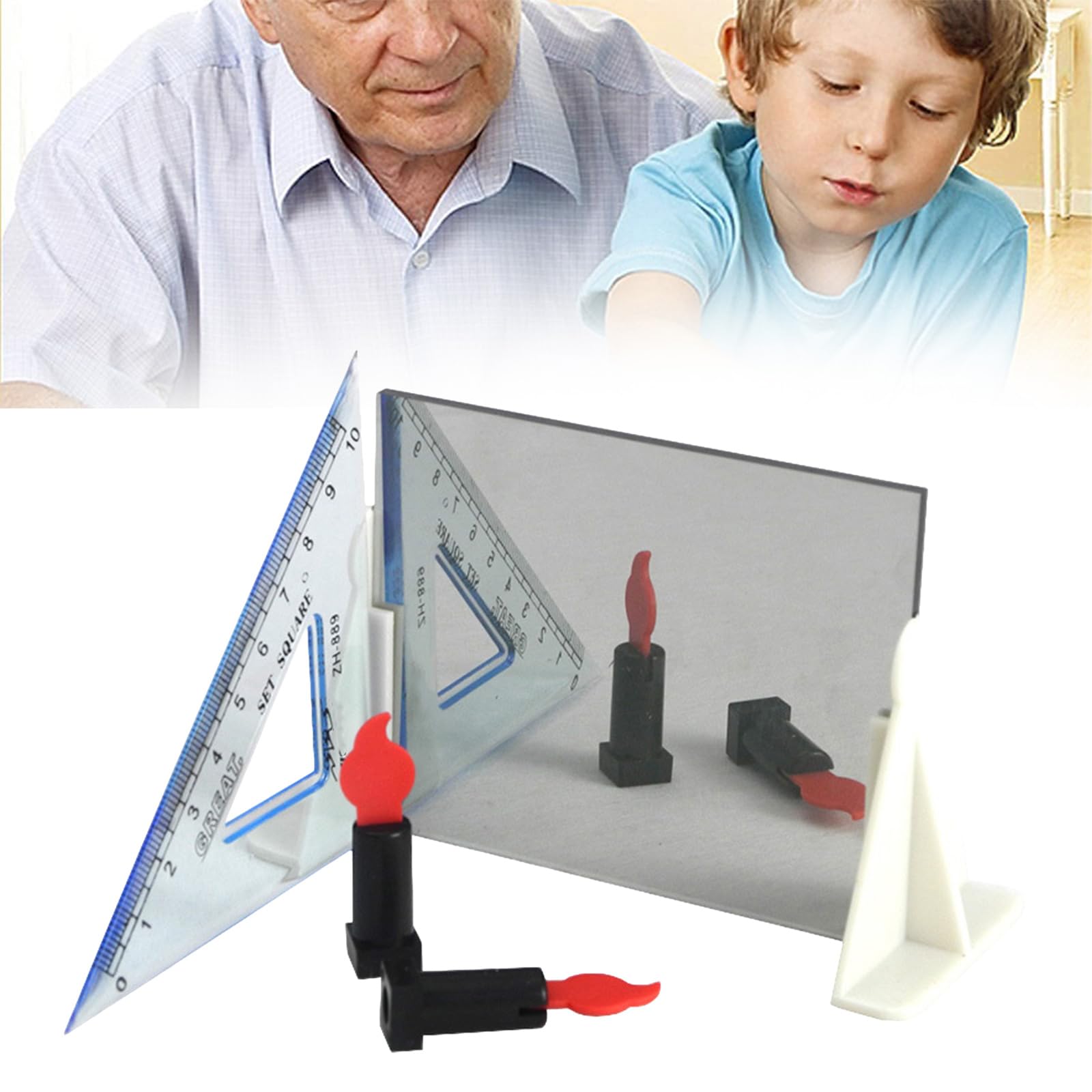 Physics Optics Reflection Experiment Set With Plane Glass Classroom Learning Tool For Teaching And Science Education