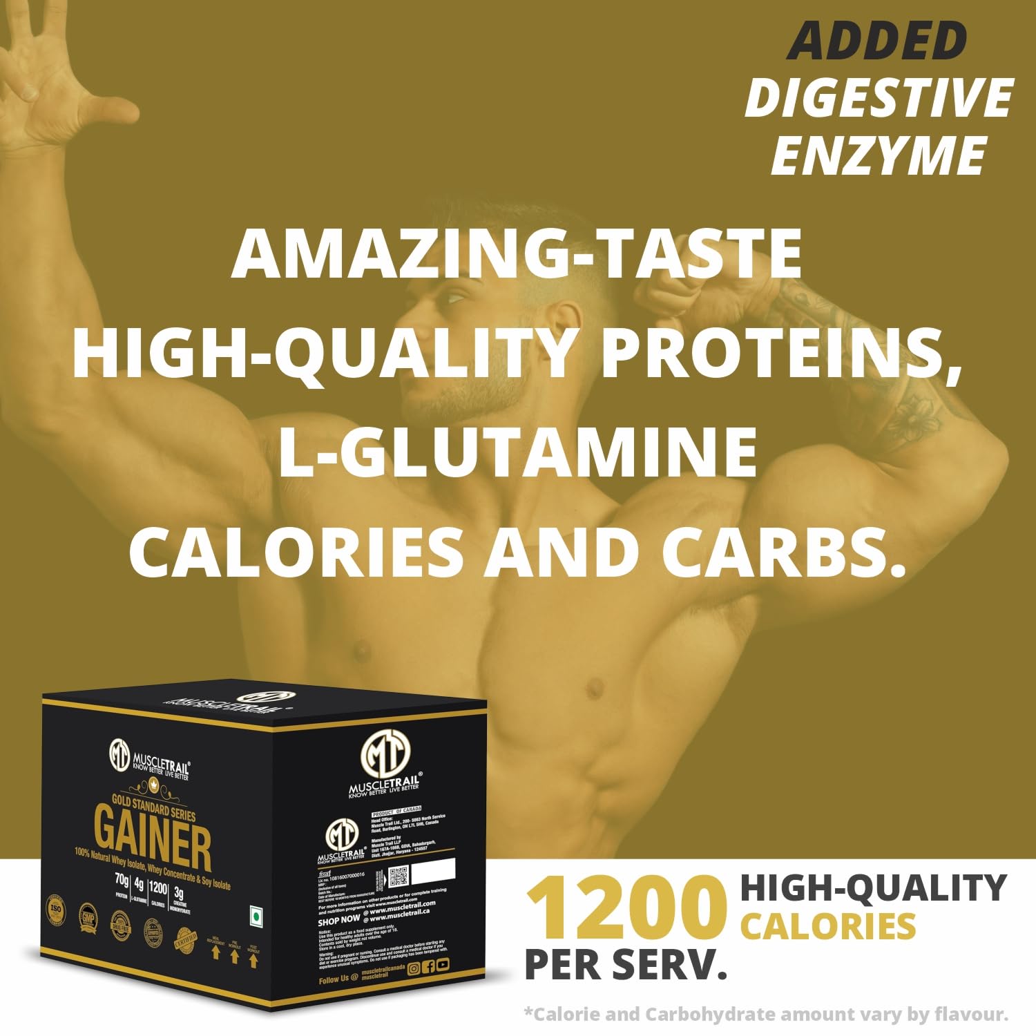 Buy Now Muscle Trail Gold Standard Gainer Box Powder |30 Pouches, 70...