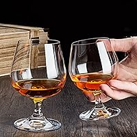 Vista 6 de Juego de 4 Vasos de Whisky, Vaso de Bourbon, Vasos Old Fashioned, Copa de Vino de Tallo Corto de 11.5 Oz para Licores, Vodka, Whisky Escocés, Coñac