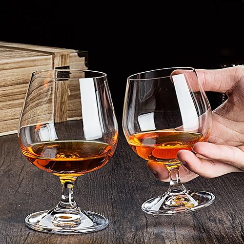 Miniatura 6 de Juego de 4 vasos de whisky, vasos de bourbon, vasos antiguos, 11.5 onzas, copa de vino de tallo corto para licores, vodka, escocés, coñac, brandy,