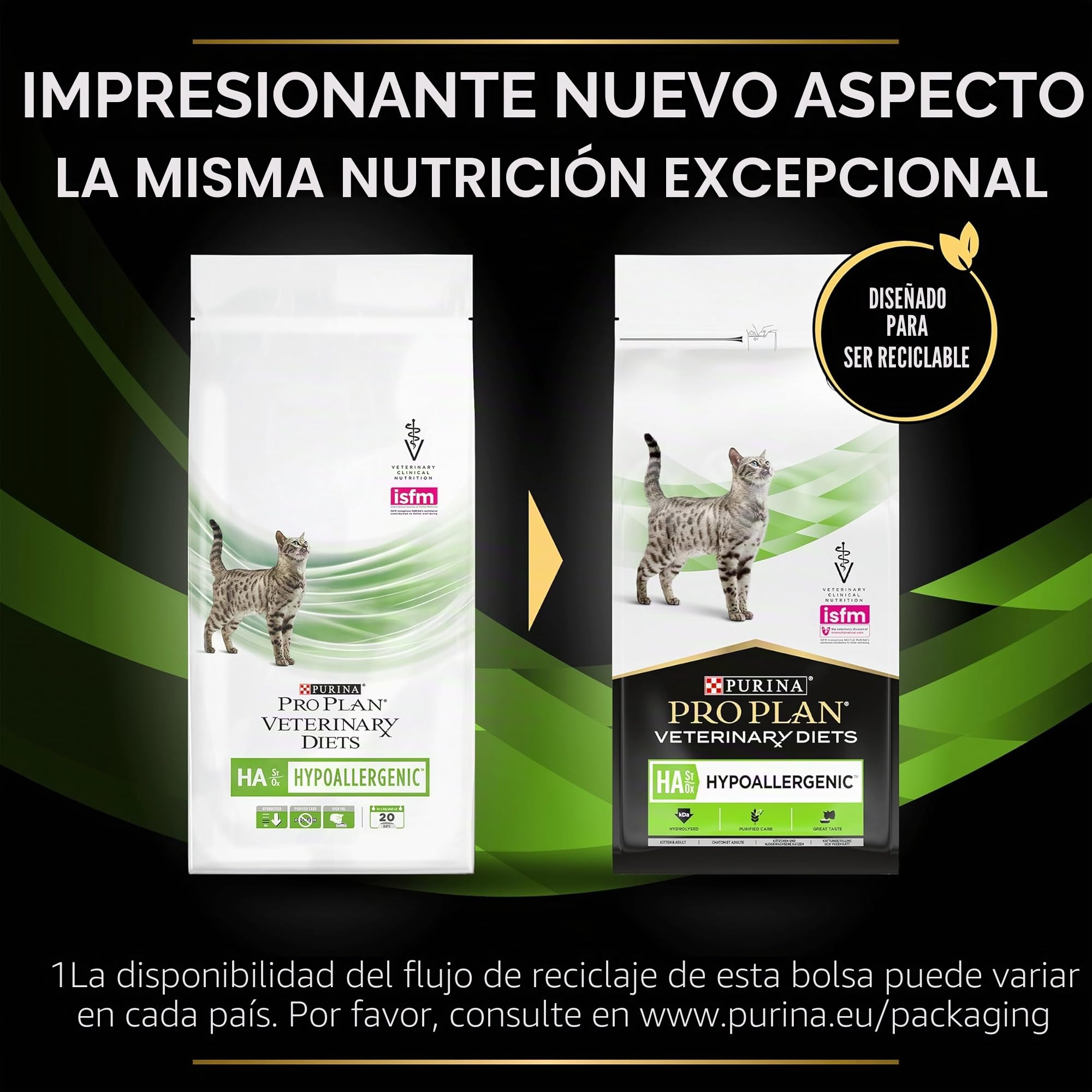 Purina Pro Plan Vet Feline Ha Pienso Hipoalergénico para Gatos Alérgicos o Intolerantes 3.5Kg