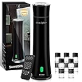 Hotel Scent Diffuser Starter Kit - 1500 Sq Ft Coverage, Premium Plastic Essential Oil Diffuser, Waterless Diffuser for Home, Hotel, Office, 5 Scent Essential Oils Included, Large Room, Black, 11In