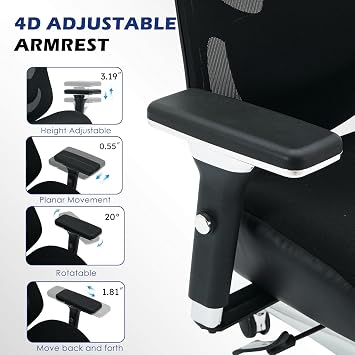 Big and Tall Office Chair, 750 Lbs Oversized Ergonomic Mesh Desk Chair