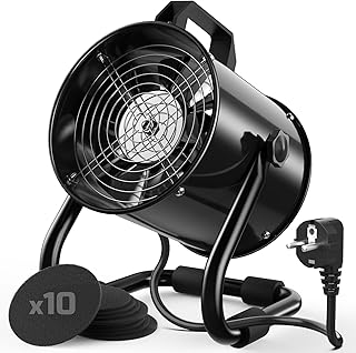 Campana Extractora Portátil 40W 600m³/h Extractor Aire Humos de Aleación Aluminio - con 10 Filtro Carbón Activado/120°Ajustable/Bajo Ruido -para Ventilación Extracción Aire en Interior Cocina/RV