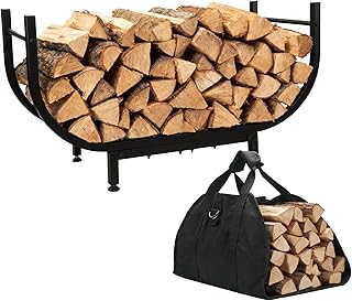 30 Inch Firewood Rack with carrier bag,indoor Fireplace Wood 、outdoor firewood Storage Rack,Easy to assemble and detachable