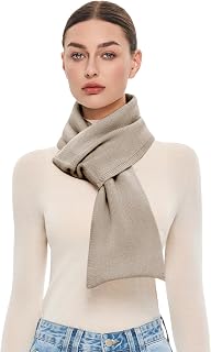 PULI Women 100% Wool Scarf Chunky Warm Pull Through Scarf Gift Box | Slip-through Loop Holds Firm Natural Wool Works From Desk to Cold Trails.
