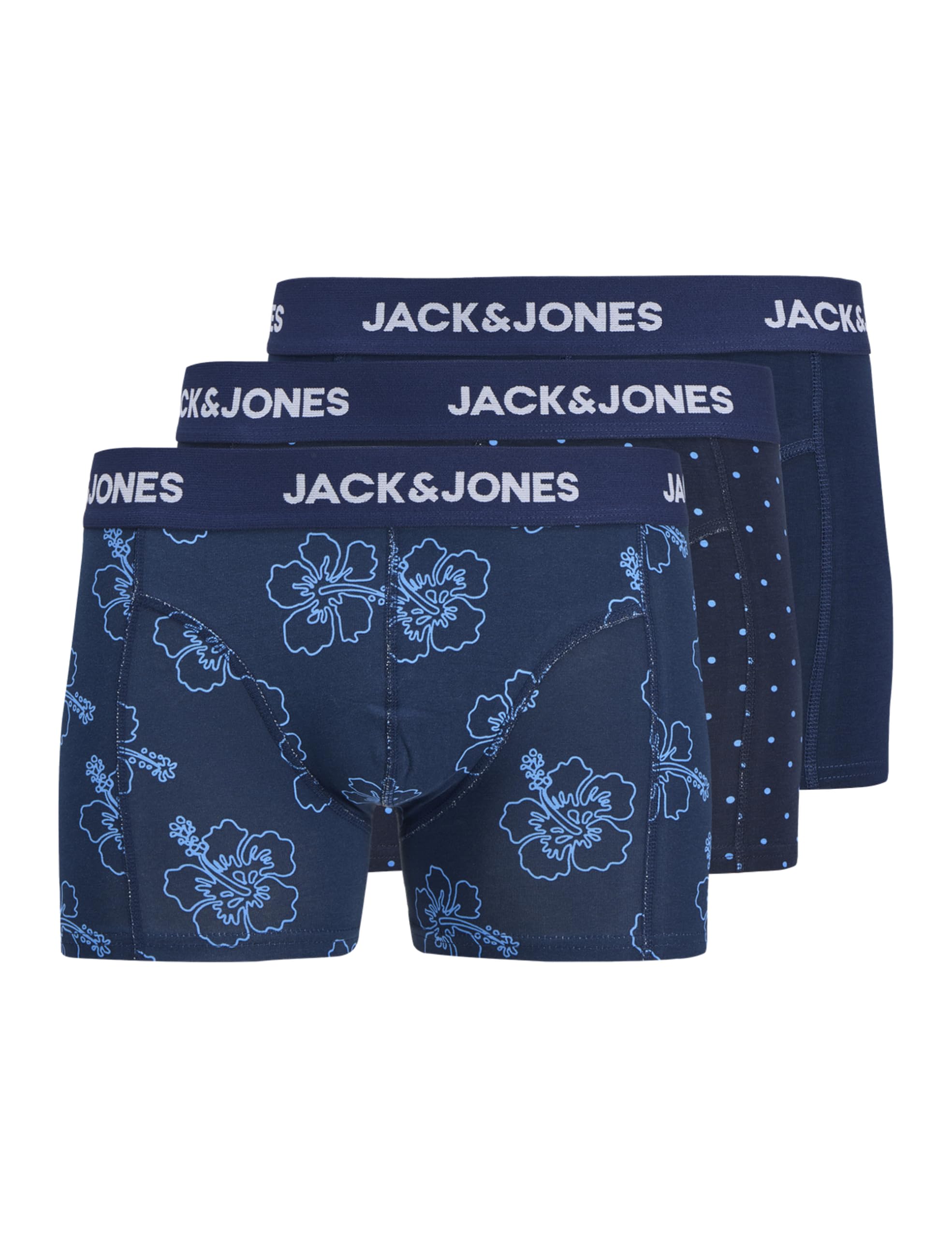 Jack & Jones Herren Jacanthony Print Trunks 3 Pack Noos (3er Pack)