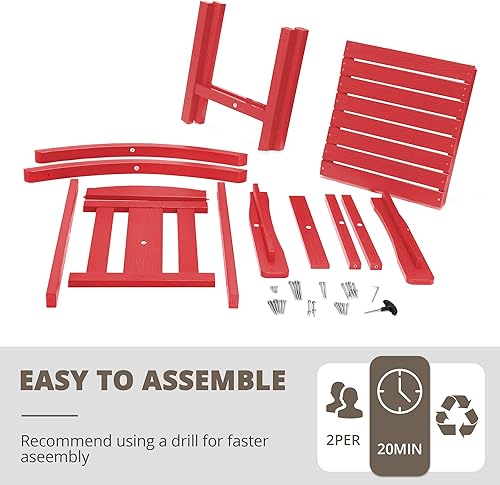 Miniatura 4 de LUE BONA - Silla mecedora para exteriores, resistente al clima, de polipropileno, 350lb de capacidad, balancín de porche de gran tamaño para