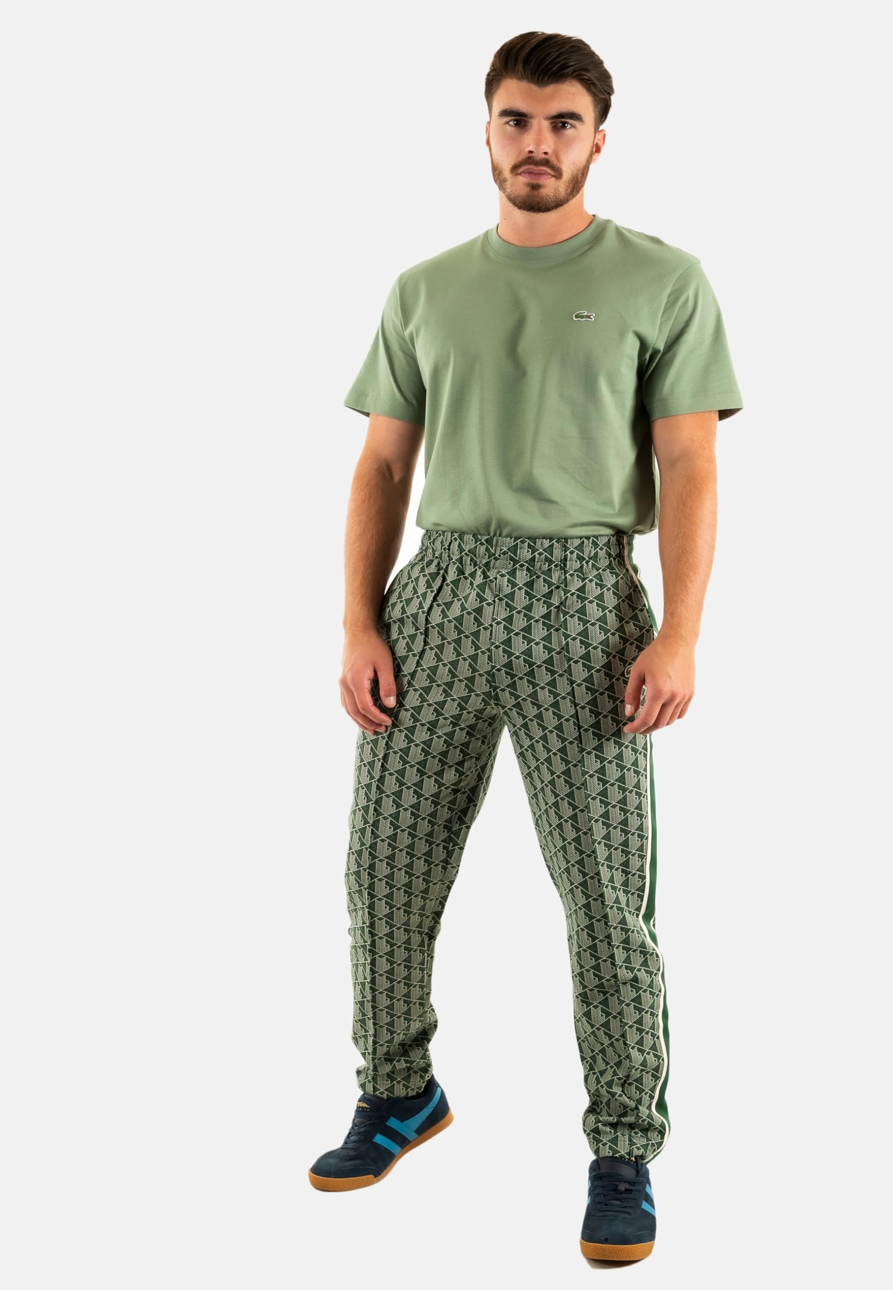 Lacoste Paris Monogram Pantaloni da Tuta da Uomo Green/Sinople M
