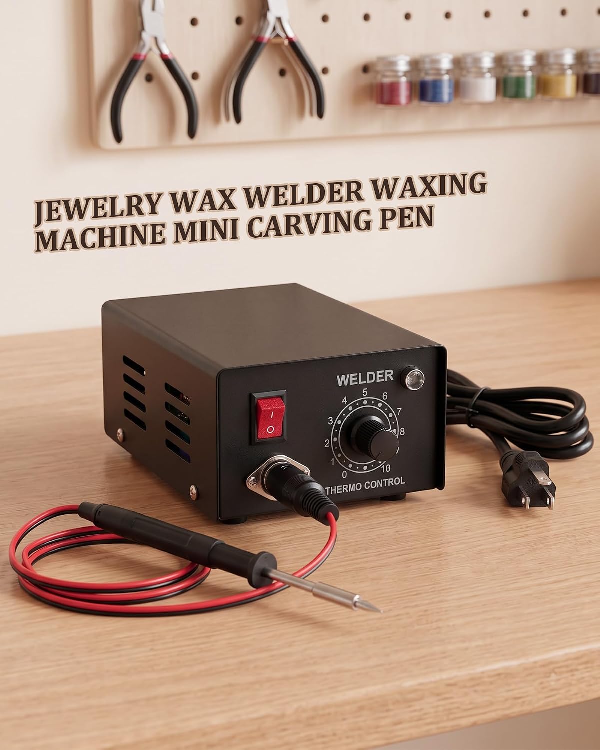 Jewelry Wax Welder Waxing Machine Mini Carving Pen 122-302°F 110V