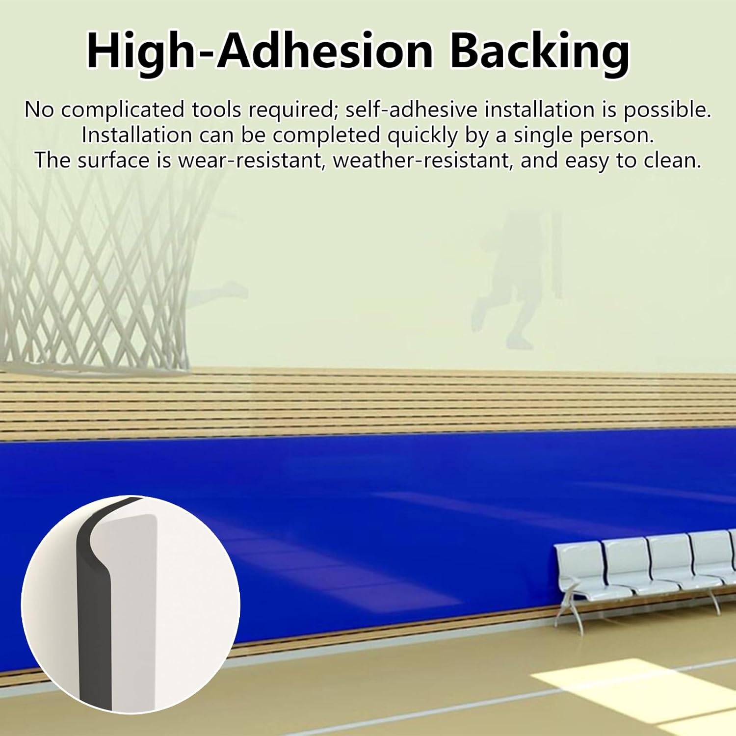 Self-Adhesive Rubber Foam Wall Post Protectors,All Weather Pole Cushion Padding Wrap,Safety Pole Pads for Player Protection,Workshop Garage Gym Garage Edge Wall Protectors,